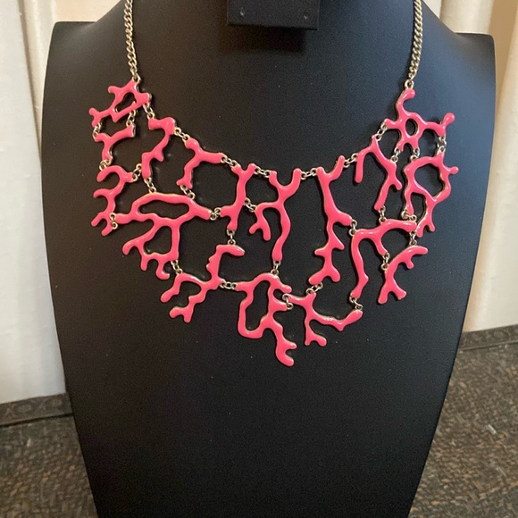 Coral Statement Necklace - Picture 1 of 5